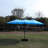 Extra Shade Rectangular Patio Umbrella With And Stand - Blue Convenient Crank Stability