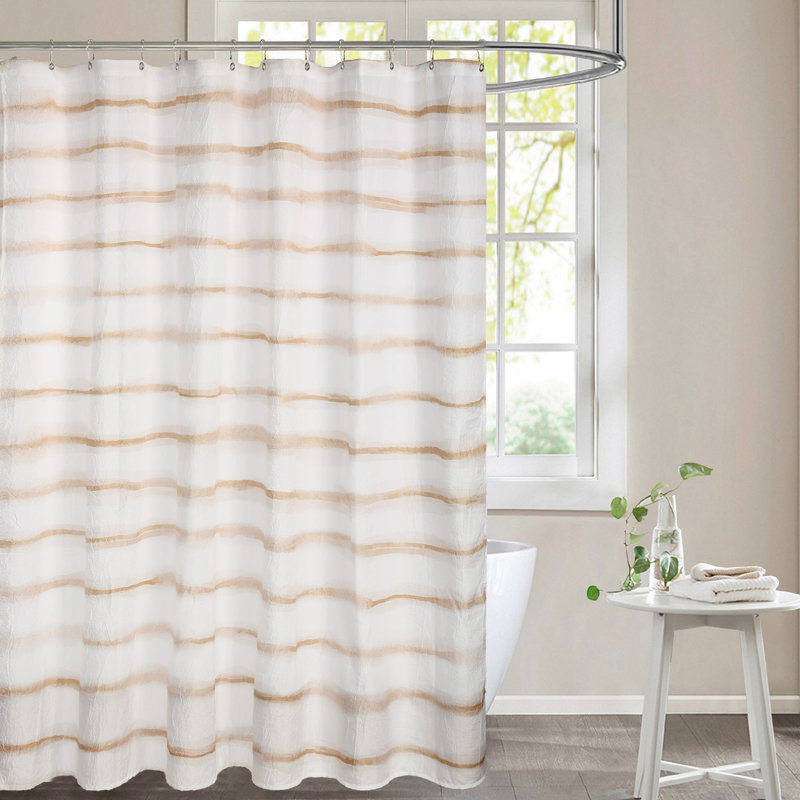 Rideau de douche Wavy, Naturel