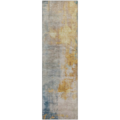 Premium Machine Washable Gurubaksh AMF1160 Abstract Rug
