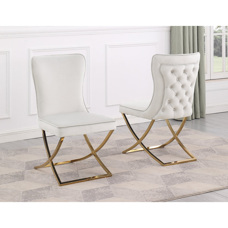 Yulianna 78" Marble 5 Pcs Dining Set , Gold, Gold/Beige