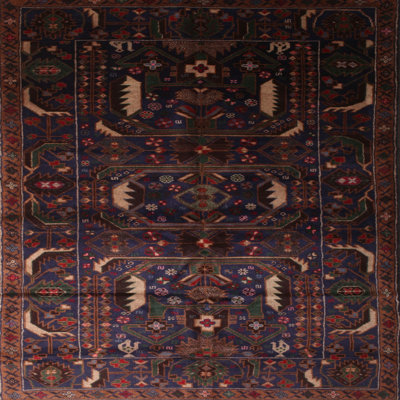 Tapis bleu marine Southwestern