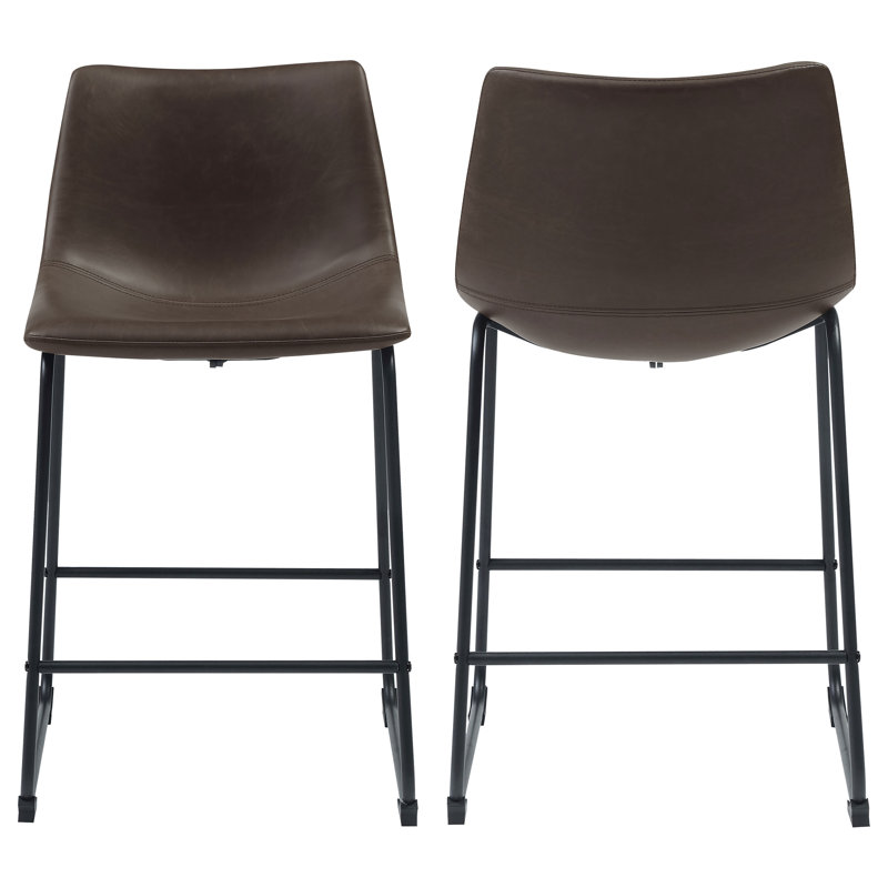 Qualité exceptionnelle - Chaise de comptoir rembourrée Hartfo (ensemble de 2)