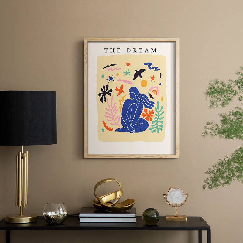 Matisse CECXV, reproduction d'art encadrée - bois massif, Naturel, H 11 po x l 9 po