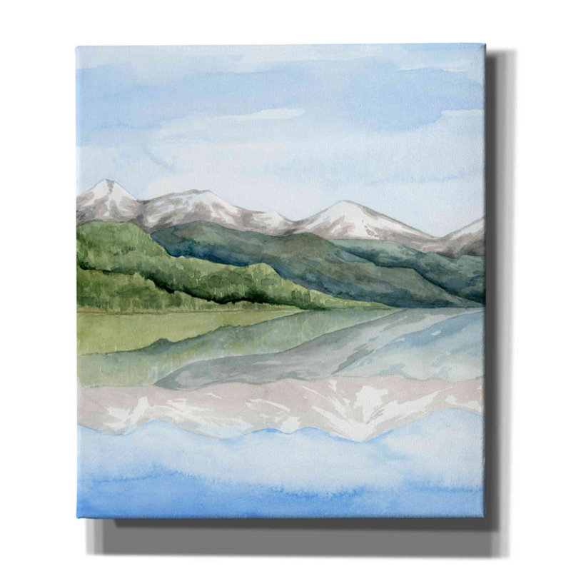 «Mirror Lake I» par Grace Popp, art mural sur toile, H 30 po x l 26 po x P 1,5 po