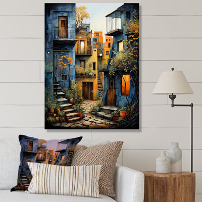 Mexican Art Landscape Oaxacan Odyssey I On Canvas Print