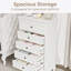 Commode verticale en bois manufacturé avec 5 tiroirs