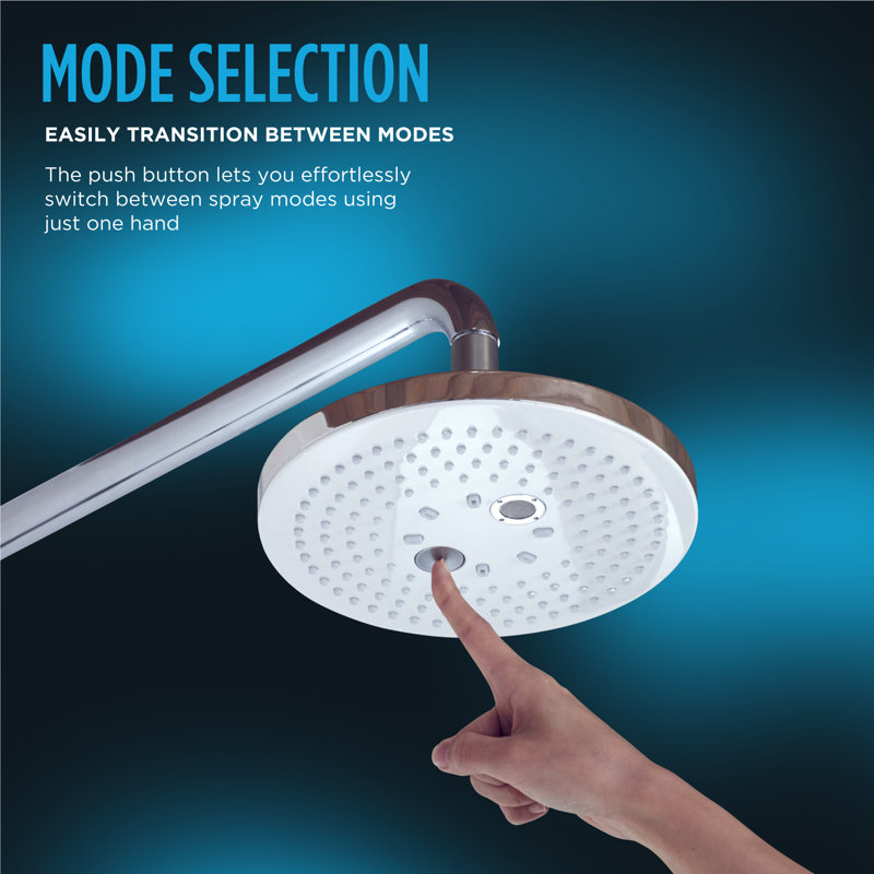 G Series 1.75 GPM Square Single Rain Shower Head with Comfort Wave Technology
