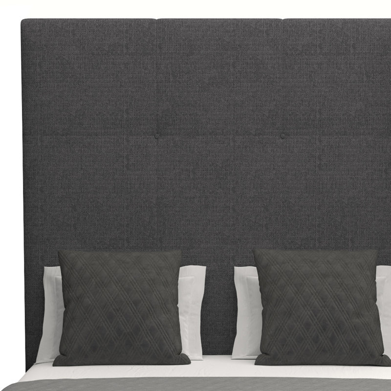 Dezyah Upholstered Standard Bed, Queen, Charcoal Revolution®