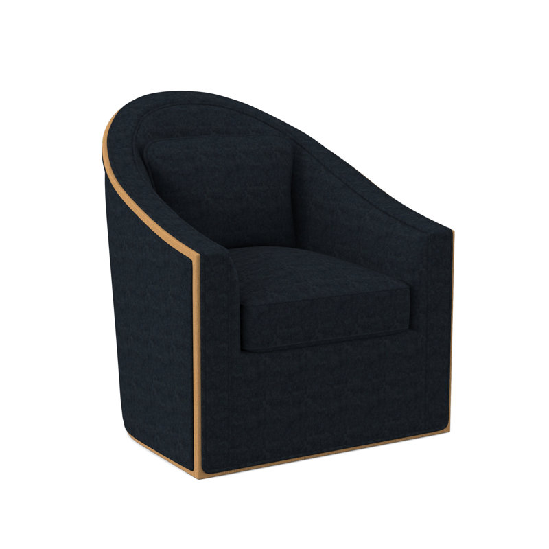 Fauteuil pivotant Academy, Ambre, Mélange de polyester ébène Margaret