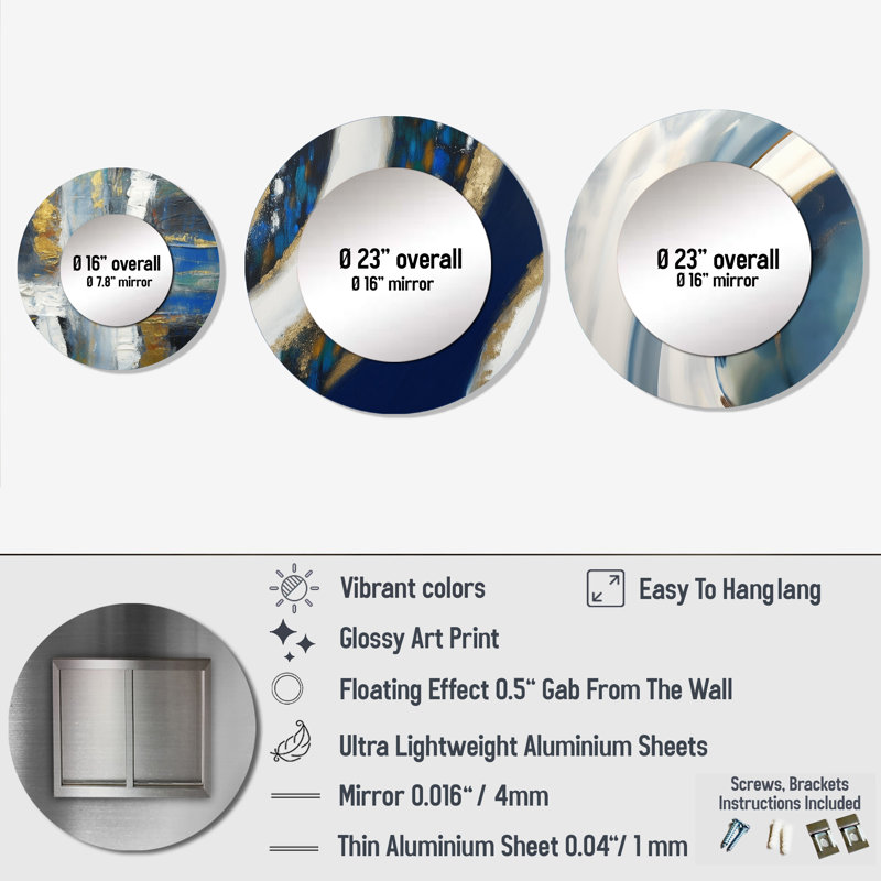Rosman Metal Round Mirror