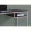 Bureau d'ordinateur, bureau personnel, ordinateur portable, L 48 po, travail, stratifié brun, métal gris, contemporain, moderne-117340002