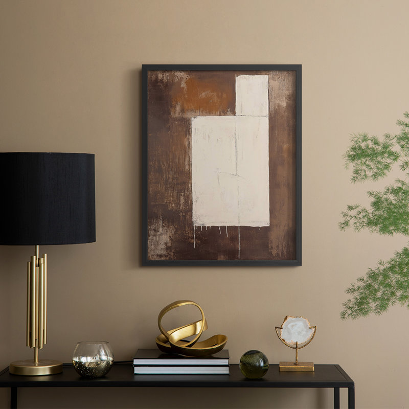 «Abstract CXLII», reproduction encadrée - prête à être accrochée, H 10 po x l 8 po, Noir