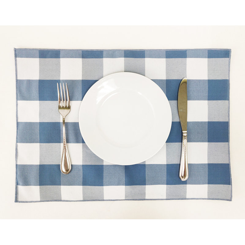 Napperon 20 "Kellman, Indigo/blanc