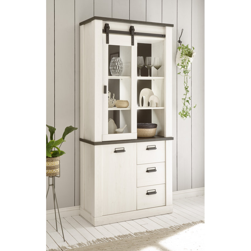 Jackeline 255cm Sideboard, White/Anthracite