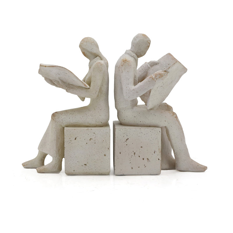 Abstract Man And Lady Bookends, Set Of 2