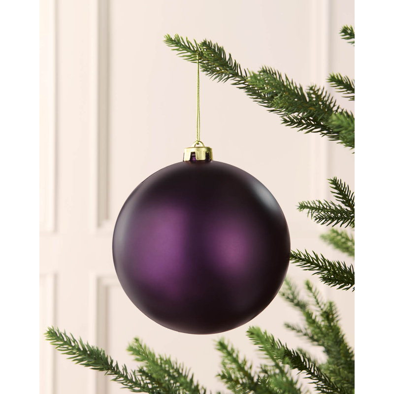 16cm Polystyrene Bauble, 16 cm H x 15 cm W x 15 cm D, Purple