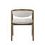 Chaise d'appoint en chenille et noyer