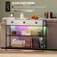 Jasvindir 3 Drawer Console Table with Charging Station and RGB Lights-559230474