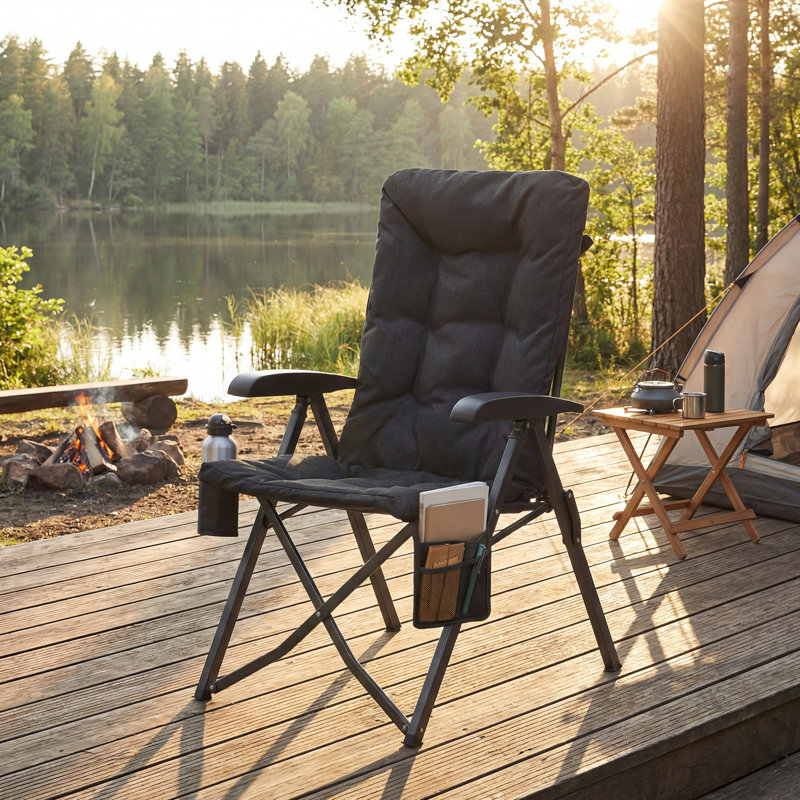 70cm Long Single Chaise, Black, 1