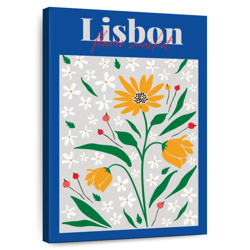 Affiche du marché aux fleurs Harnek Lisbon, H 36 po x l 24 po