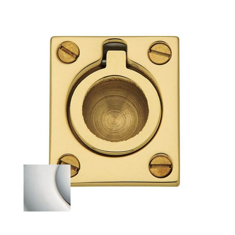 Flush Ring Pull, Polished Nickel with Lifetime Finish