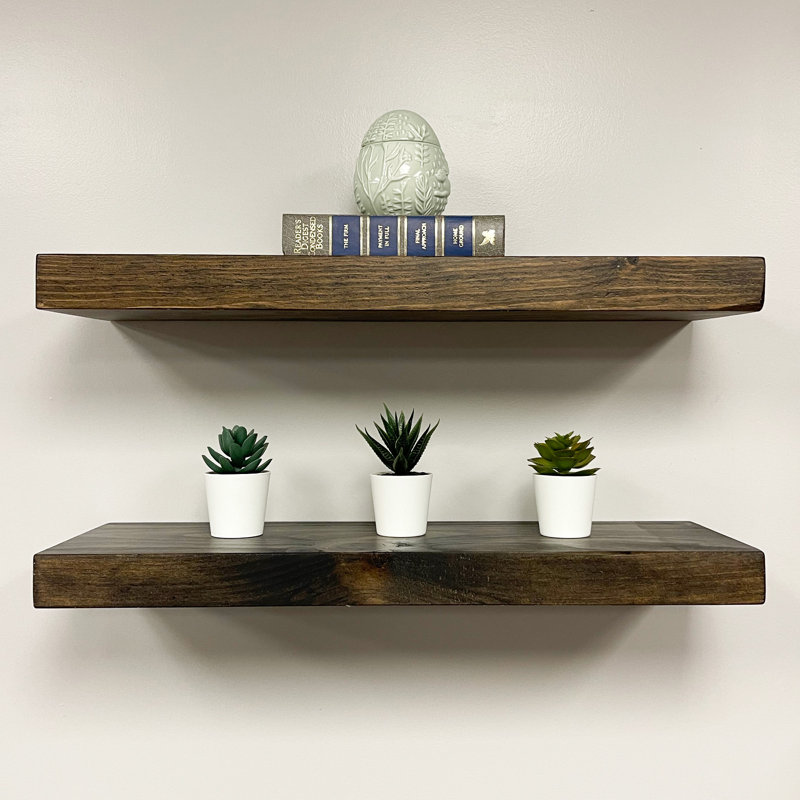 Tablettes flottantes rustiques Haby, H 1,75 po x l 24 po x P 6 po, Jacobin