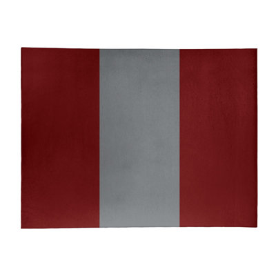 Tapis rouge/gris
