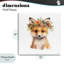 Plaque murale couronne de fleurs Woodland Fox, design par Roozbeh