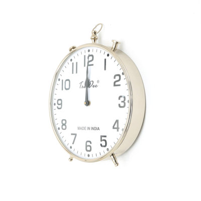 Decorative & Classic Aluminium Silver Table Clock-Desk Clock