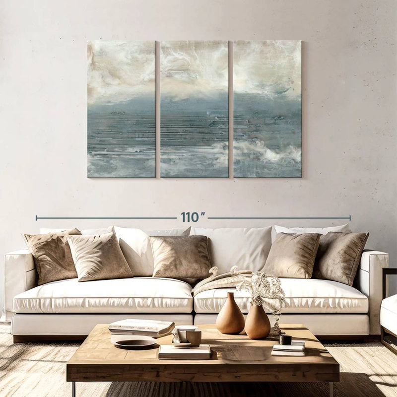 Avery Pale Blue I, 48" H x 74" W