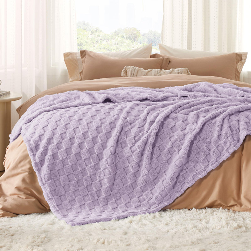 Bedsure 269gsm Fleece Blanket For Couch - Super Soft Cozy Blankets For Women GentleSoft™️, Lavender Fog, Full