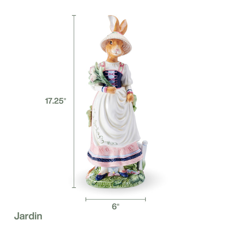 Figurine de lapin Fitz and Floyd Jardin