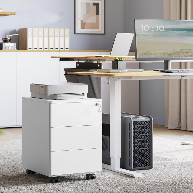 30cm Wide 3 -Drawer Mobile File Cabinet