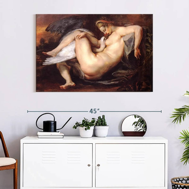 Léda et le cygne - 1601, H 26 po x l 39 po