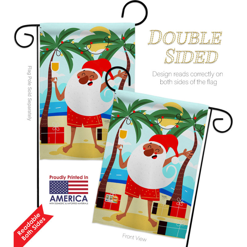 Double Sided 18.5'' H x 13'' W Polyester Christmas Garden Flag