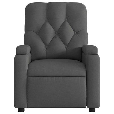 vidaXL 6-Point Massage Recliner Chair for Living Room, Adjustable Back & Footrest, Cup Holder