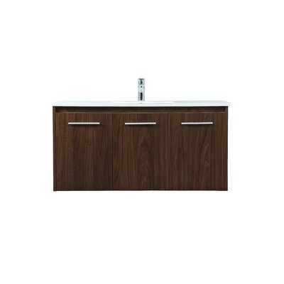 Goodfellow 40"" Wall-Mounted Single Bathroom Vanity Set -  Breakwater Bay, 3E0074DD90CC4AE6AA05C01FB9E12417