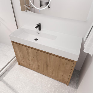 48'' Single Bathroom Vanity with Resin Top