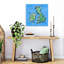 British Isles Animal Map Abstract Contemporary Landscape Nature Wall Art Print 1 Piece Wrapped Canvas Wall Art-394347773