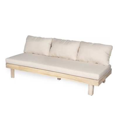 Acacia 3 Seater Sofa, Light White+Sand