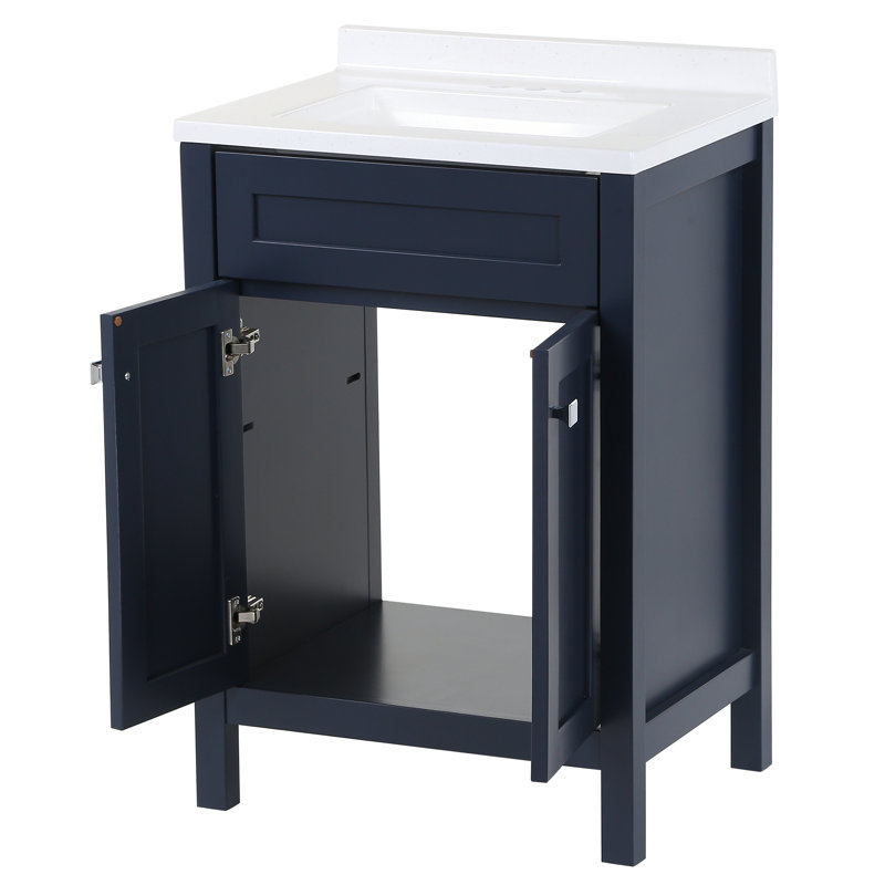 Ensemble de meuble-lavabo simple 25 po Marro, Bleu marine