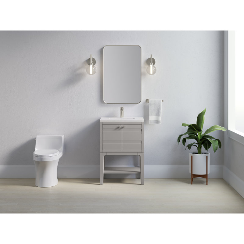 Helst 24-In Bathroom Vanity Set, Mohair Gray