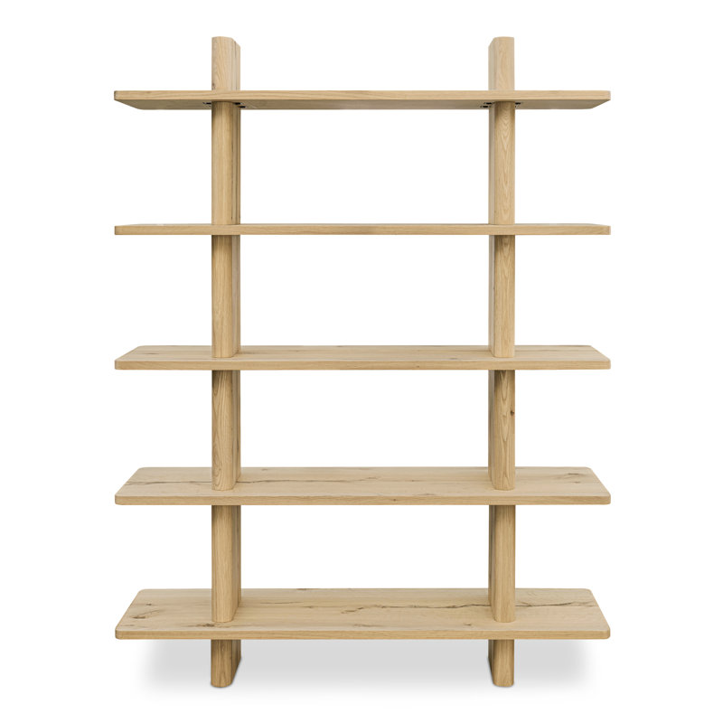 Casey Large Bookcase Dark Brown, Rustic Oak