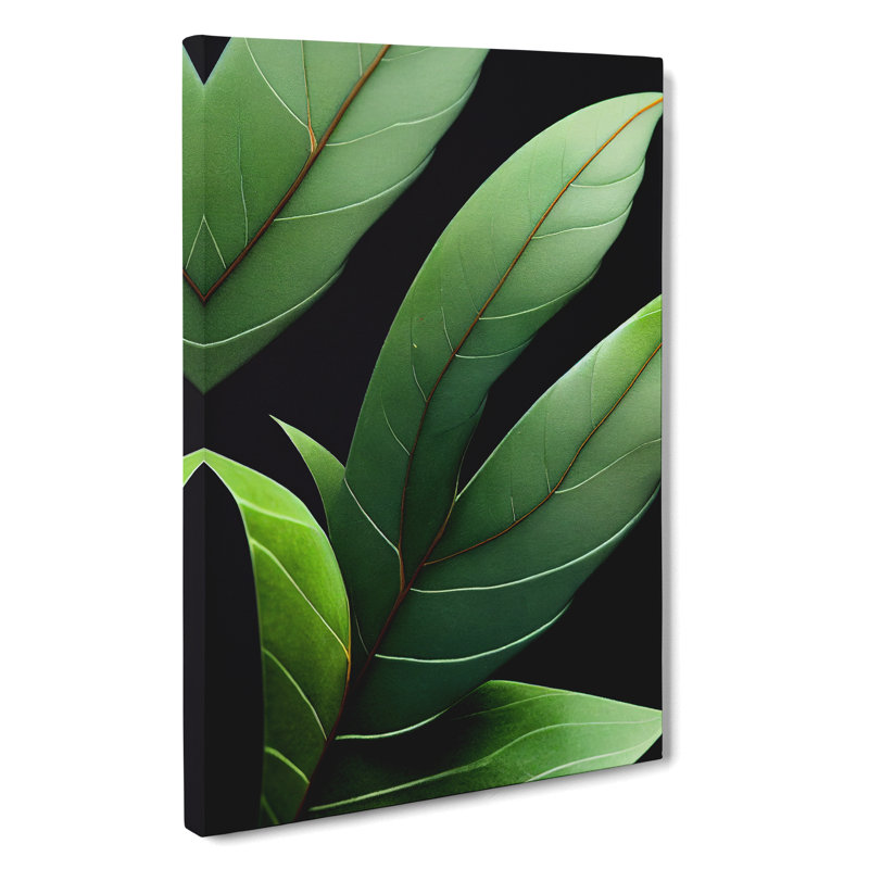 Flowing Leaves - Wrapped Canvas Print, 50cm H x 35cm W x 3cm D