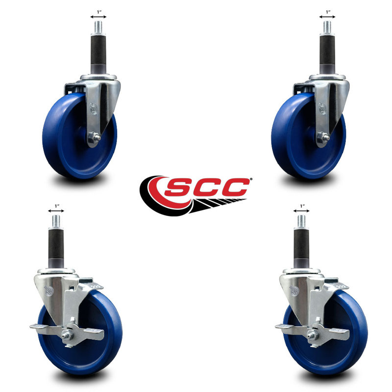 Ensemble de roulettes extensibles 1 pouce 2 roues SCC