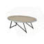 Table basse en chêne vieilli gris et métal