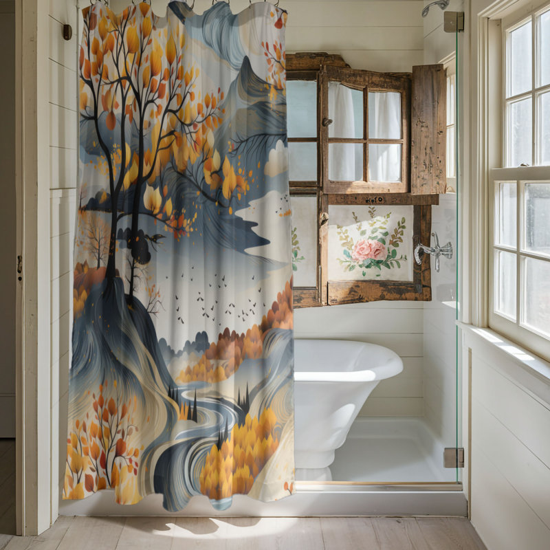 Rideau de douche Imsaan, H 74 po x l 71 po