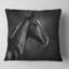 Portrait d'un cheval noir noir - coussin imprimé animal-29516492-29516496