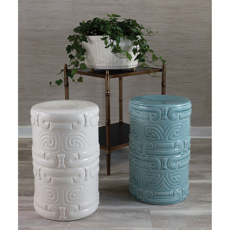 Dynasty Celadon Stool, Cream