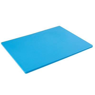 Planches à découper 20 x 15 pouces, 10 planches à découper à code couleur - sans égratignure, lavables, tapis de planche à découper en plastique bleu, antidérapant, réversible, pour fruits de mer crus